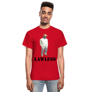 Gildan Ultra Cotton Adult T-Shirt ( T-TRIS THE GEMINI - LAWLESS ALBUM - SCE - WARRIOR - T-SHIRT ) - red