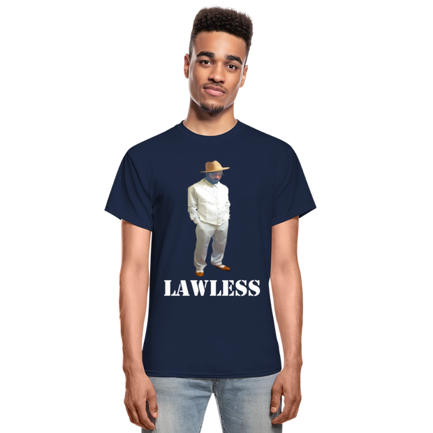 Gildan Ultra Cotton Adult T-Shirt ( T-TRIS THE GEMINI - SCE - LAWLESS - T-SHIRT ) - navy