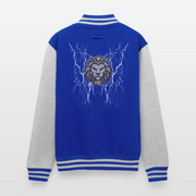 ADW is Just Hoods - SCE - VARSITY JACKET - royal/heather grey