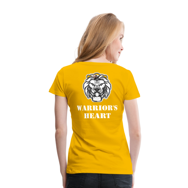 Gildan Ultra Cotton Ladies Adult T-Shirt ( SCE - WARRIORS HEART - T-SHIRT ) - sun yellow