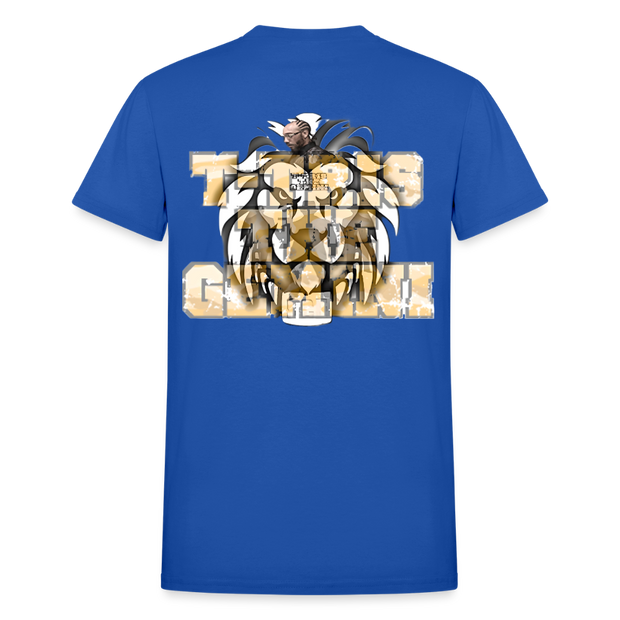 Gildan Ultra Cotton Adult T-Shirt ( T-TRIS THE GEMINI - LAWLESS ALBUM - SCE - WARRIOR - T-SHIRT ) - royal blue