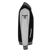 ADW is Just Hoods - SCE - VARSITY JACKET - black/heather grey
