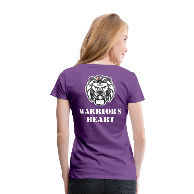 Gildan Ultra Cotton Ladies Adult T-Shirt ( SCE - WARRIORS HEART - T-SHIRT ) - purple